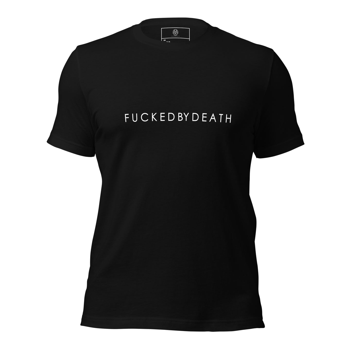 FUCKEDbyDEATH black text logo T-shirt Men