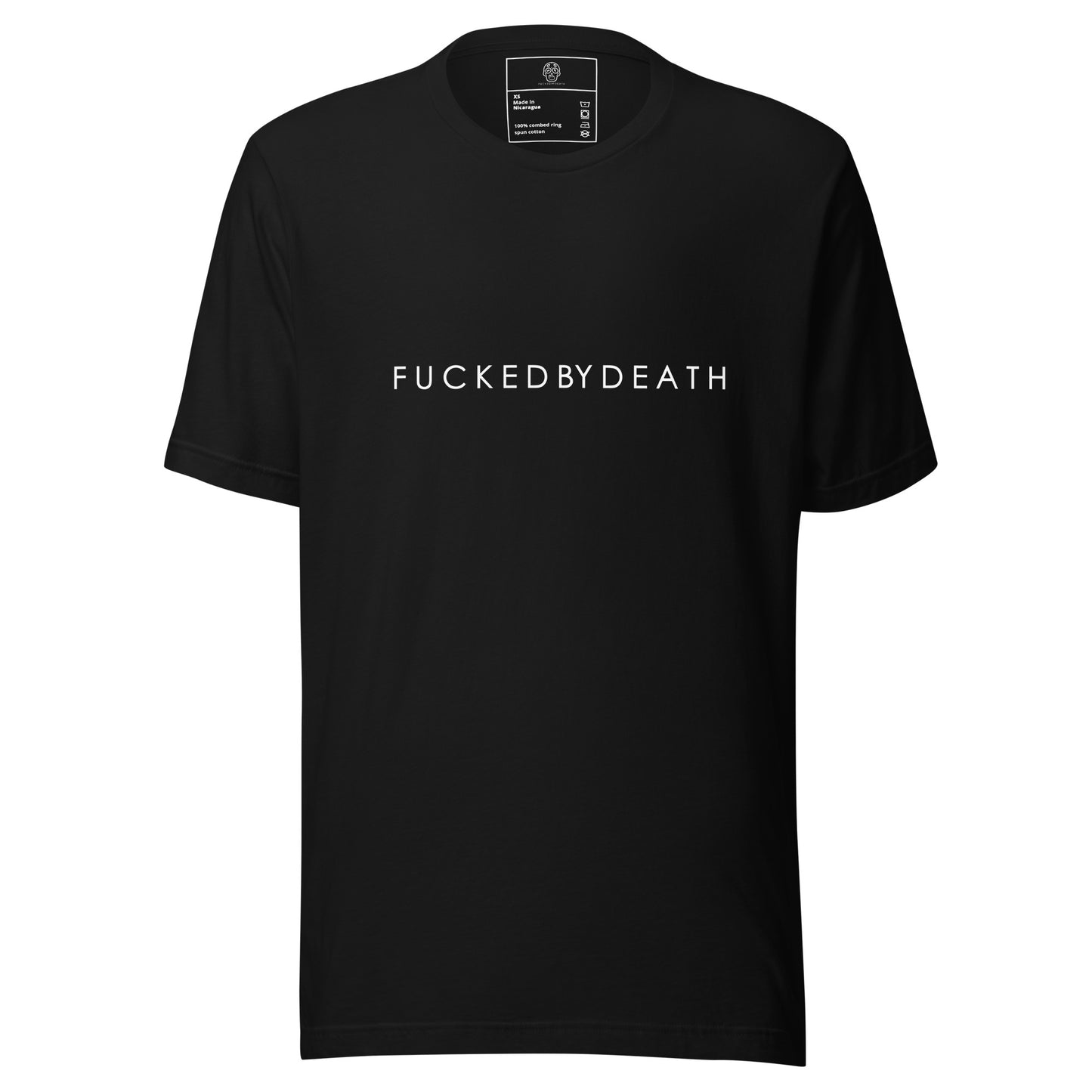 FUCKEDbyDEATH black text logo T-shirt Men