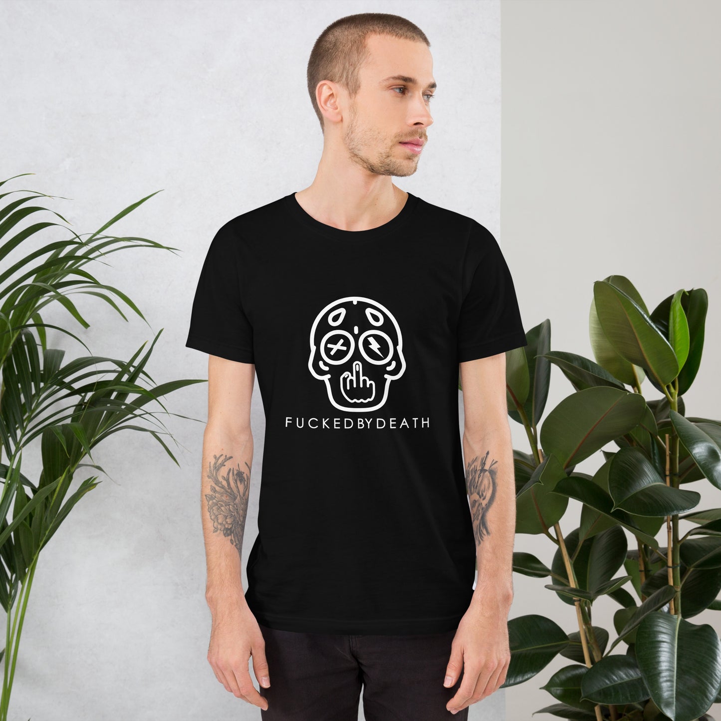 FUCKEDbyDEATH black logo T-shirt Men