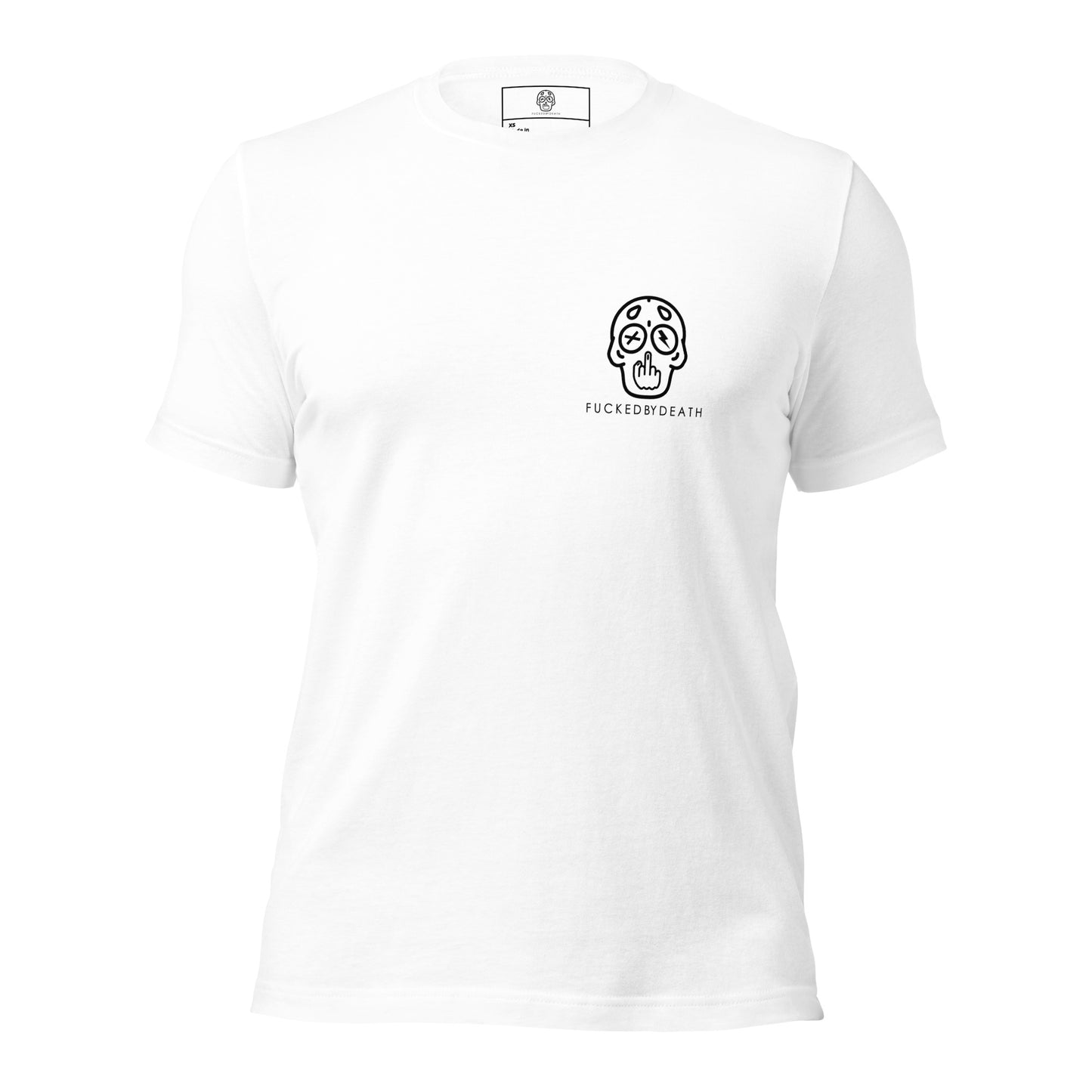 FUCKEDbyDEATH white small skully T-shirt Men