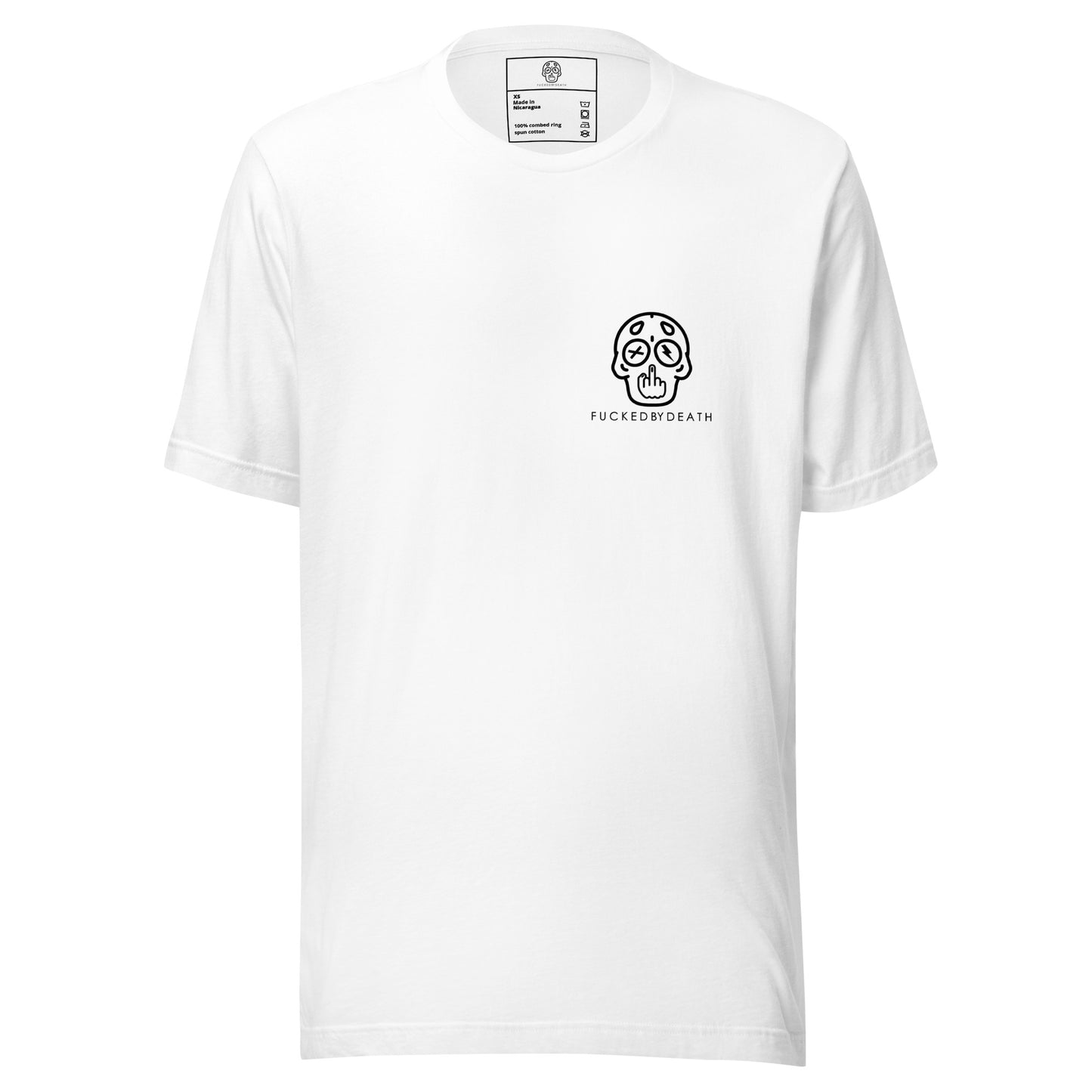 FUCKEDbyDEATH white small skully T-shirt Men