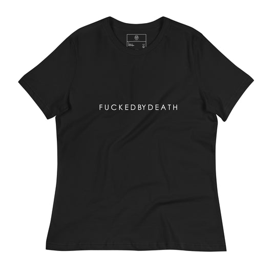 FUCKEDbyDEATH black text logo T-shirt Women