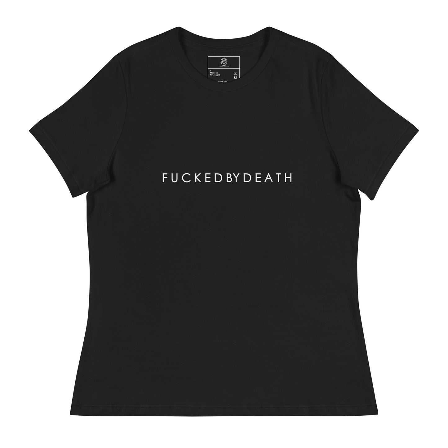 FUCKEDbyDEATH black text logo T-shirt Women